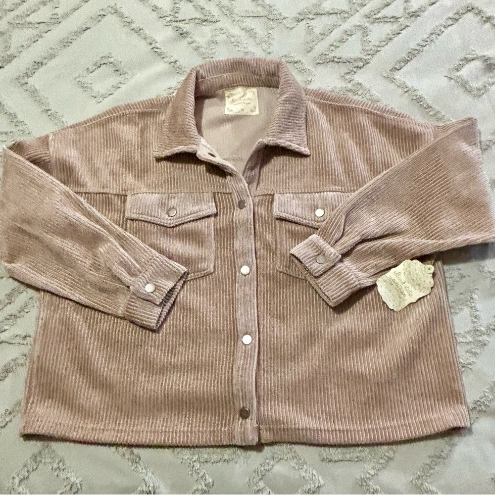 Altar’d State Beige Corduroy Shacket size M - Picture 6 of 8